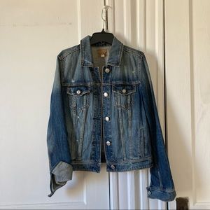 AE Dark Wash Distressed Denim Jacket